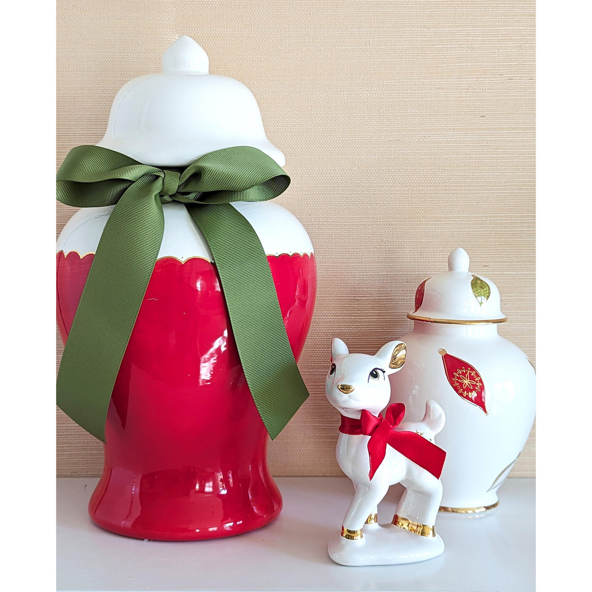 Classic Baubles Ginger Jars with 22K Gold Accents