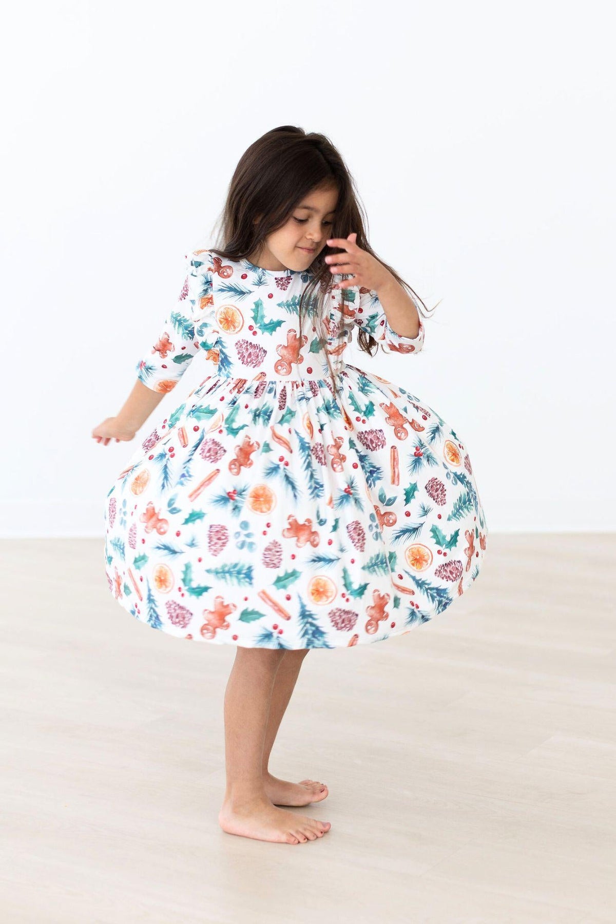 a girl in a dress
