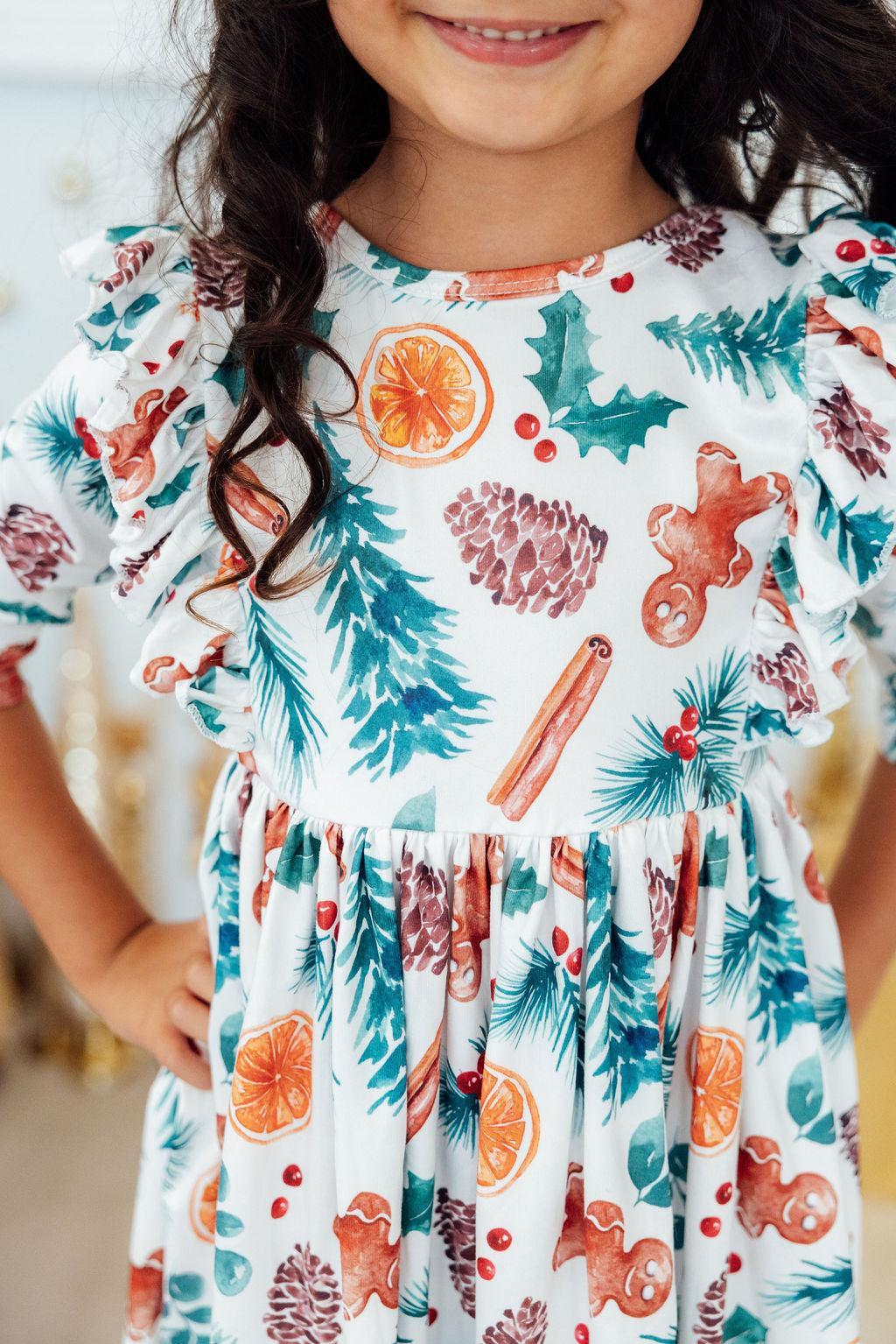a girl wearing a dress