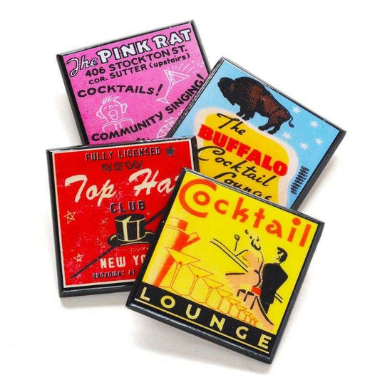 a group of magnets with different designs