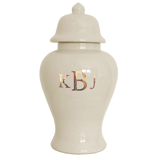 Classic Monogram Ginger Jars in Beige