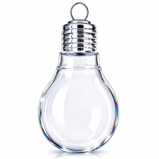 Clear Plastic Bulb Ornaments 5.25 Inches