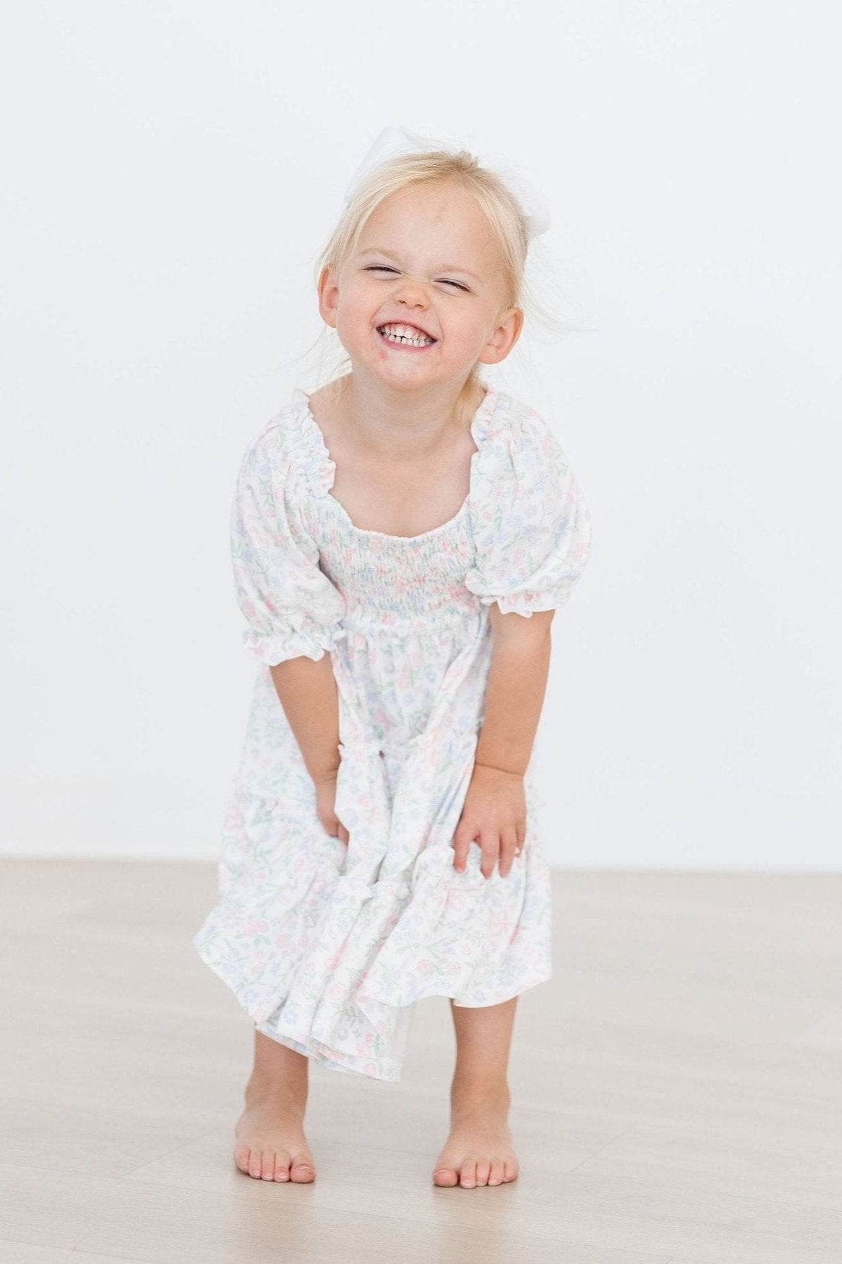 a girl in a white dress