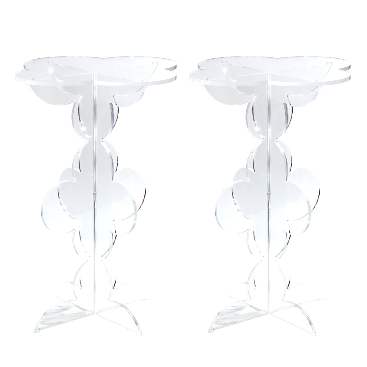 Clover Mahjong Acrylic Side Table (Set of 2)