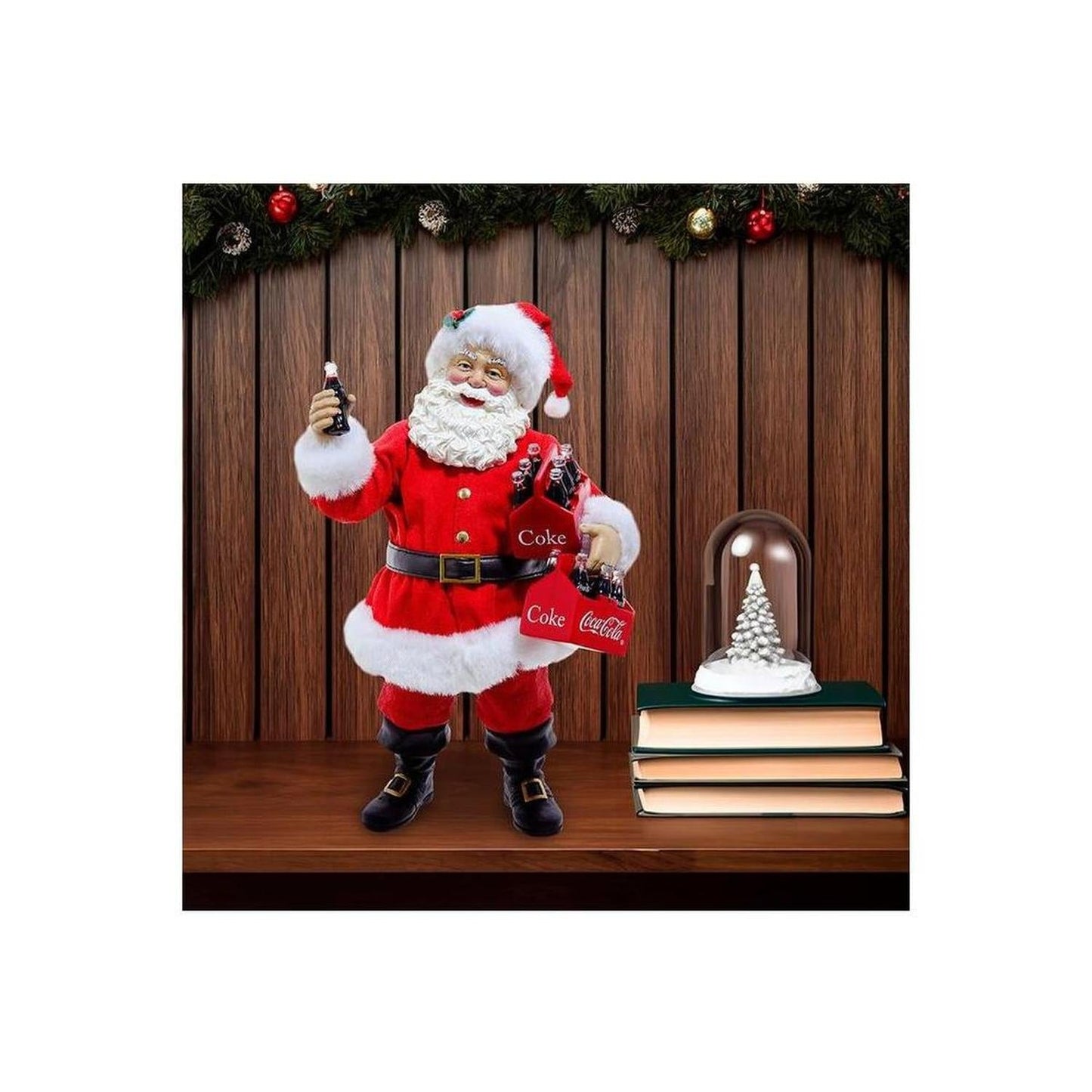 Coca-Cola® Santa Holding Two Six Packs Table Piece