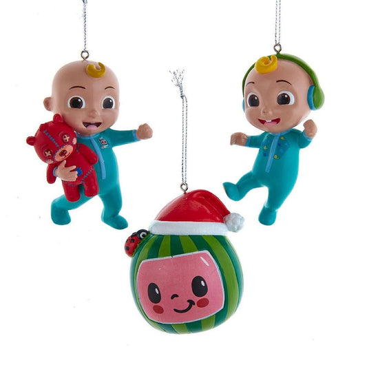 a group of toys from a string