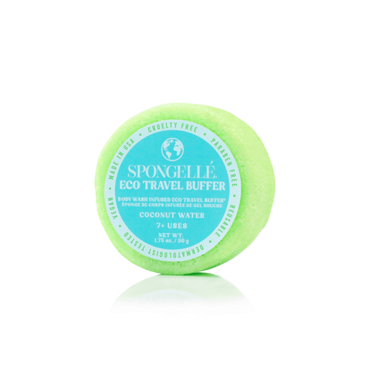 a green round object with a blue label