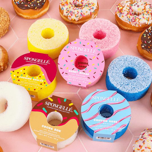a group of donuts with sprinkles
