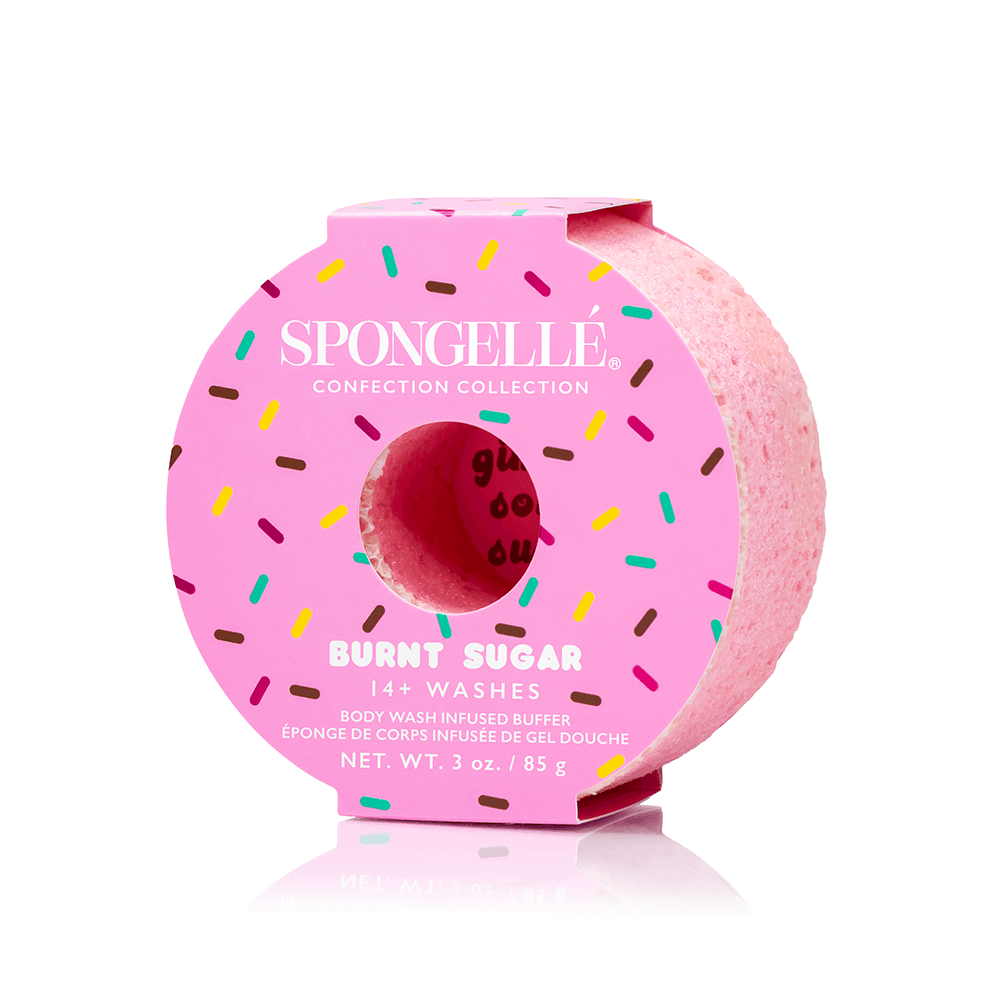 a pink roll of washers with sprinkles