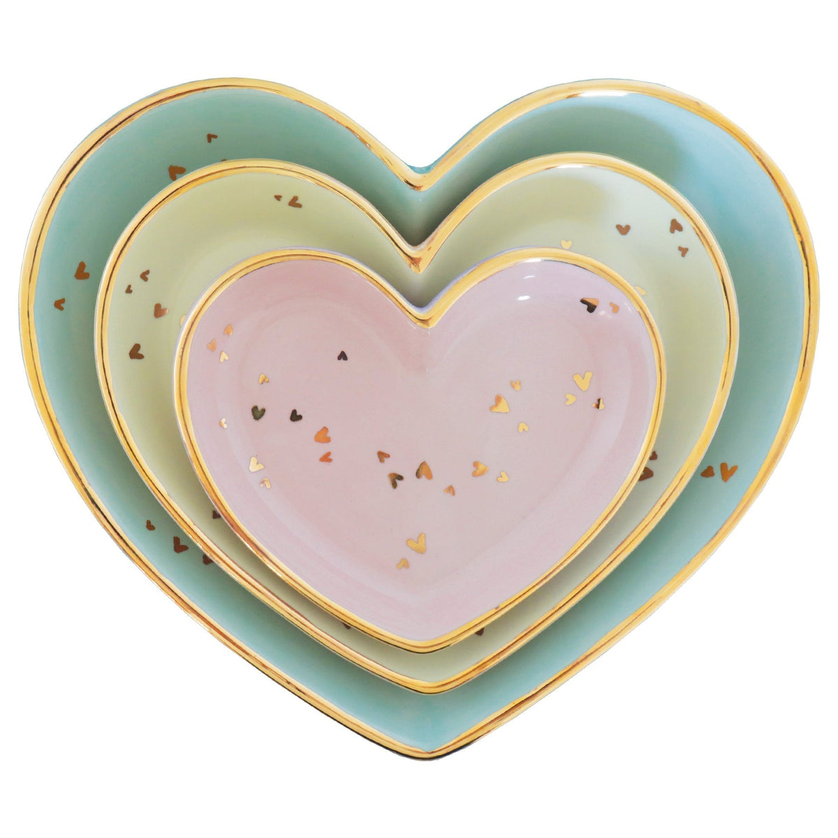 Confetti Hearts Dishes Color Sample Tiles