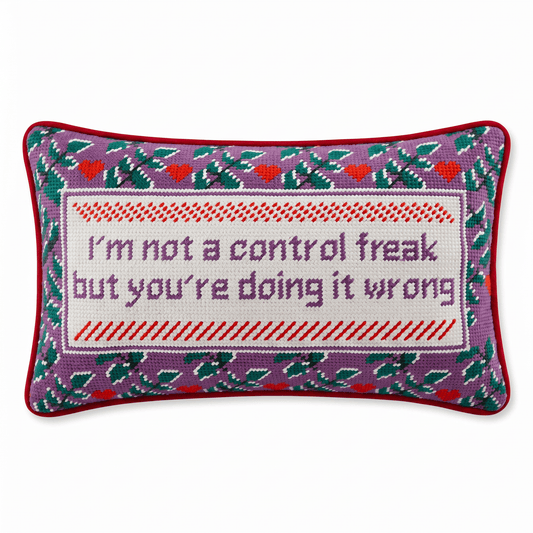 Control Freak Needlepoint Pillow