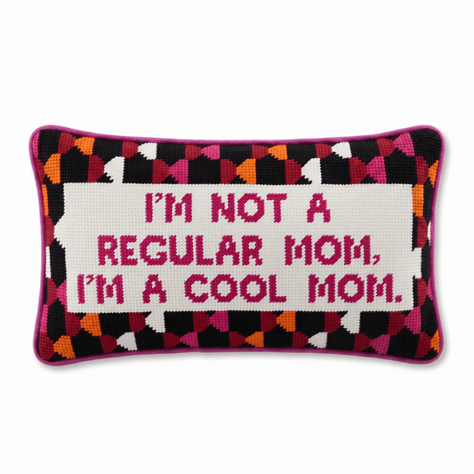 Cool Mom Needlepoint Pillow