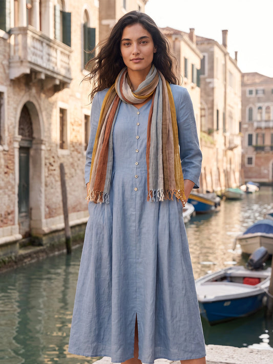 Cotton Linen Lightweight Soft Scarf