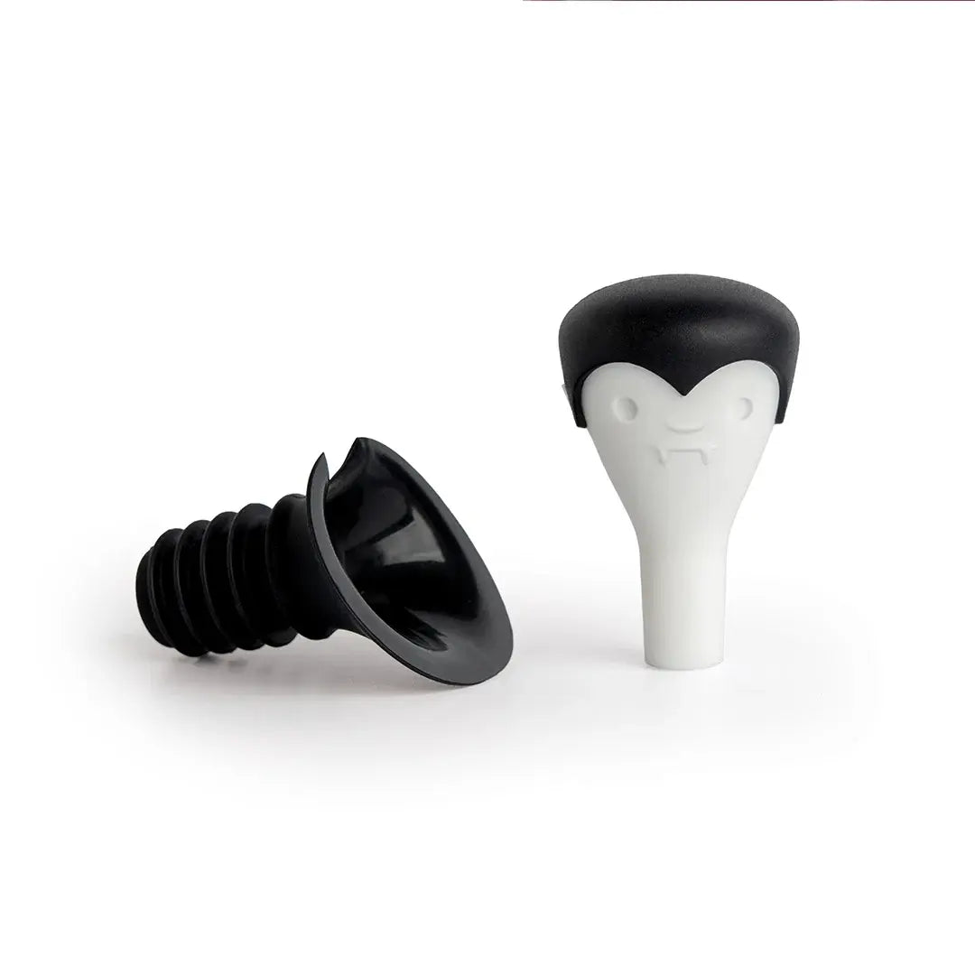 a black and white object with a face on it