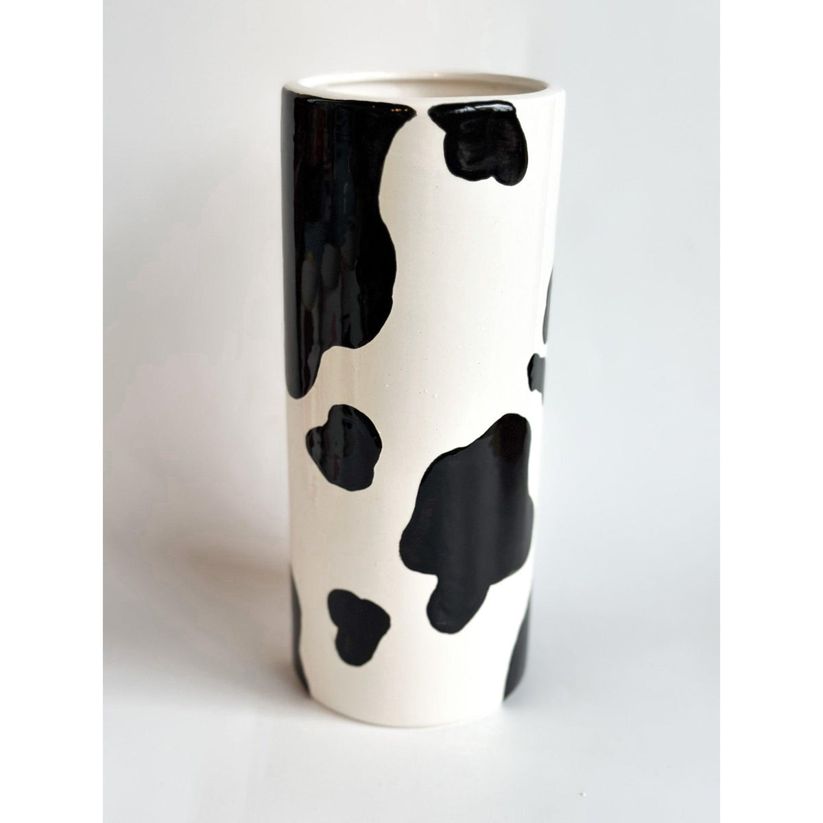 Cow Print Column Vase