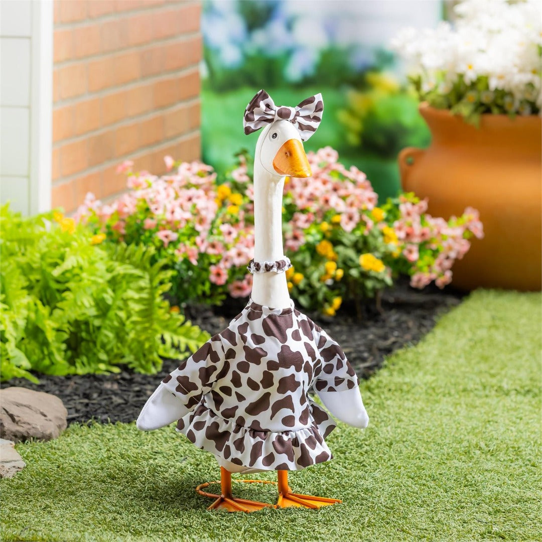 Cow Print Gown Porch Goose Outfit