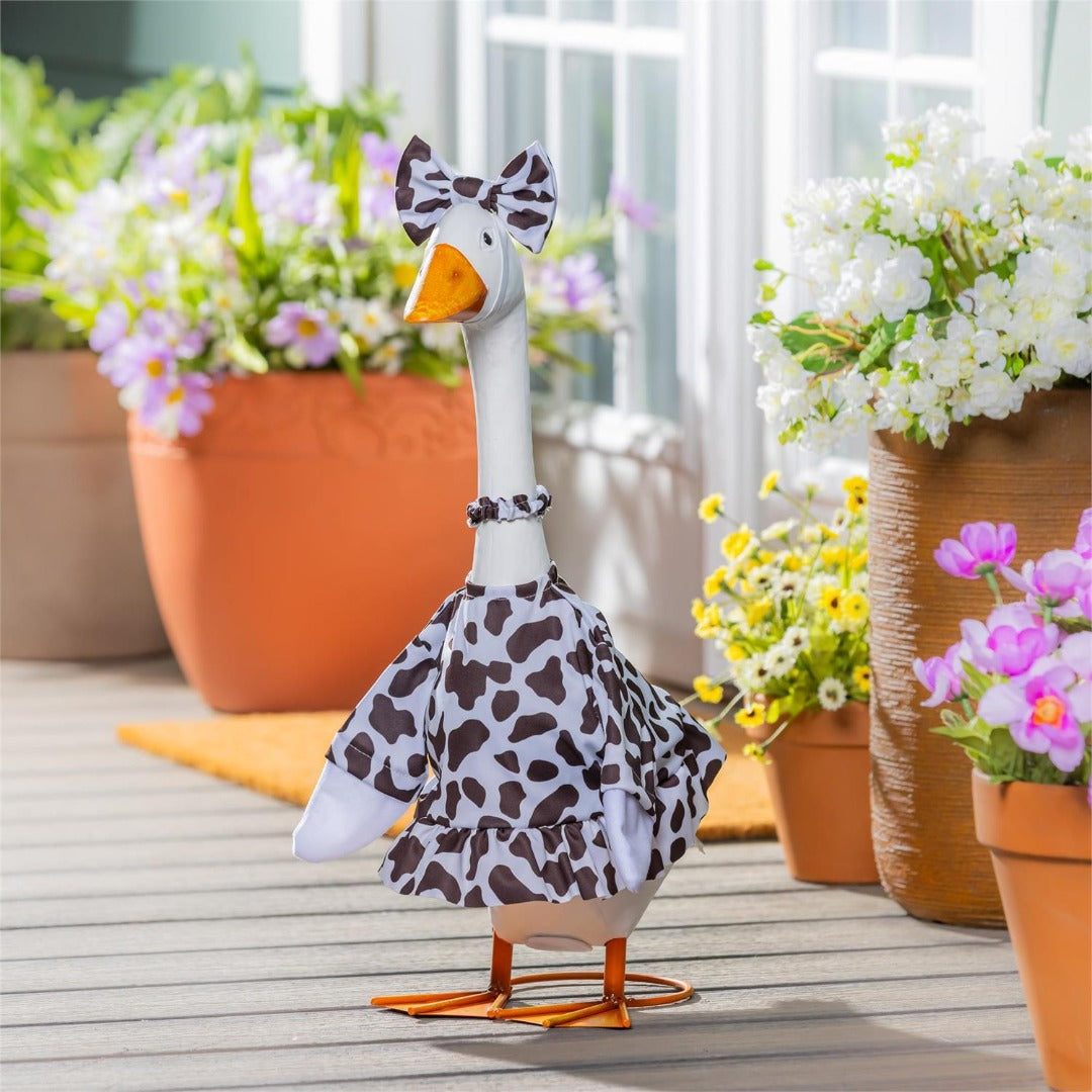 Cow Print Gown Porch Goose Outfit
