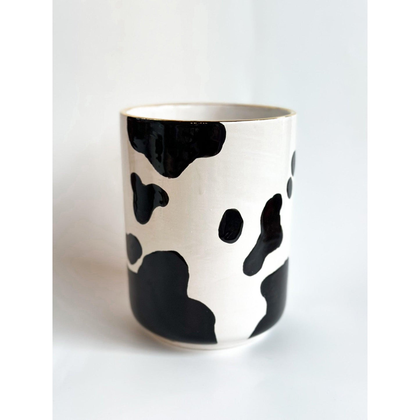 Cow Print Large Vase/Utensil Holder