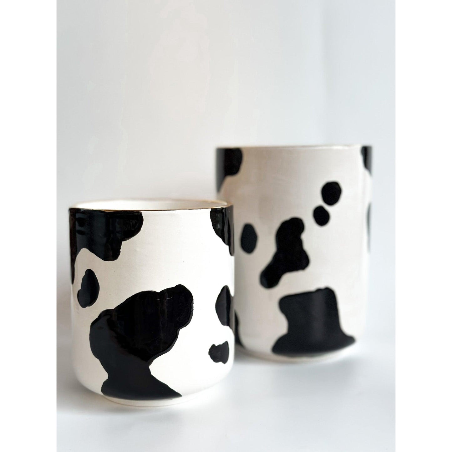 Cow Print Large Vase/Utensil Holder
