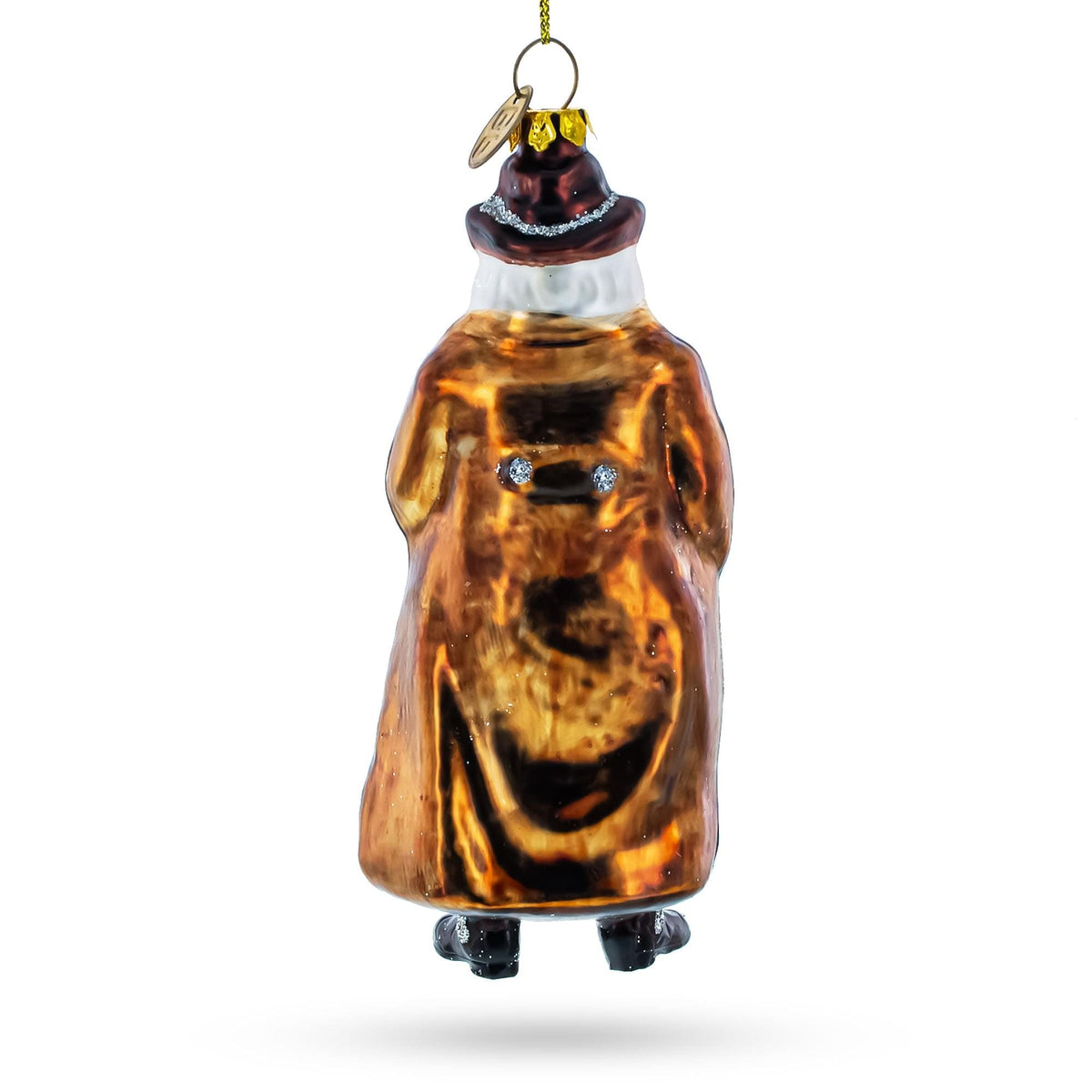 a glass ornament on a white background