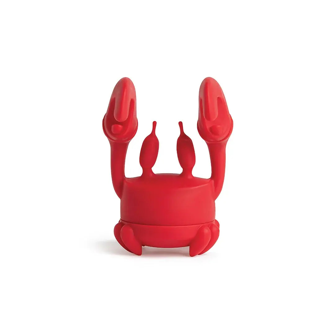 a red crab shaped object