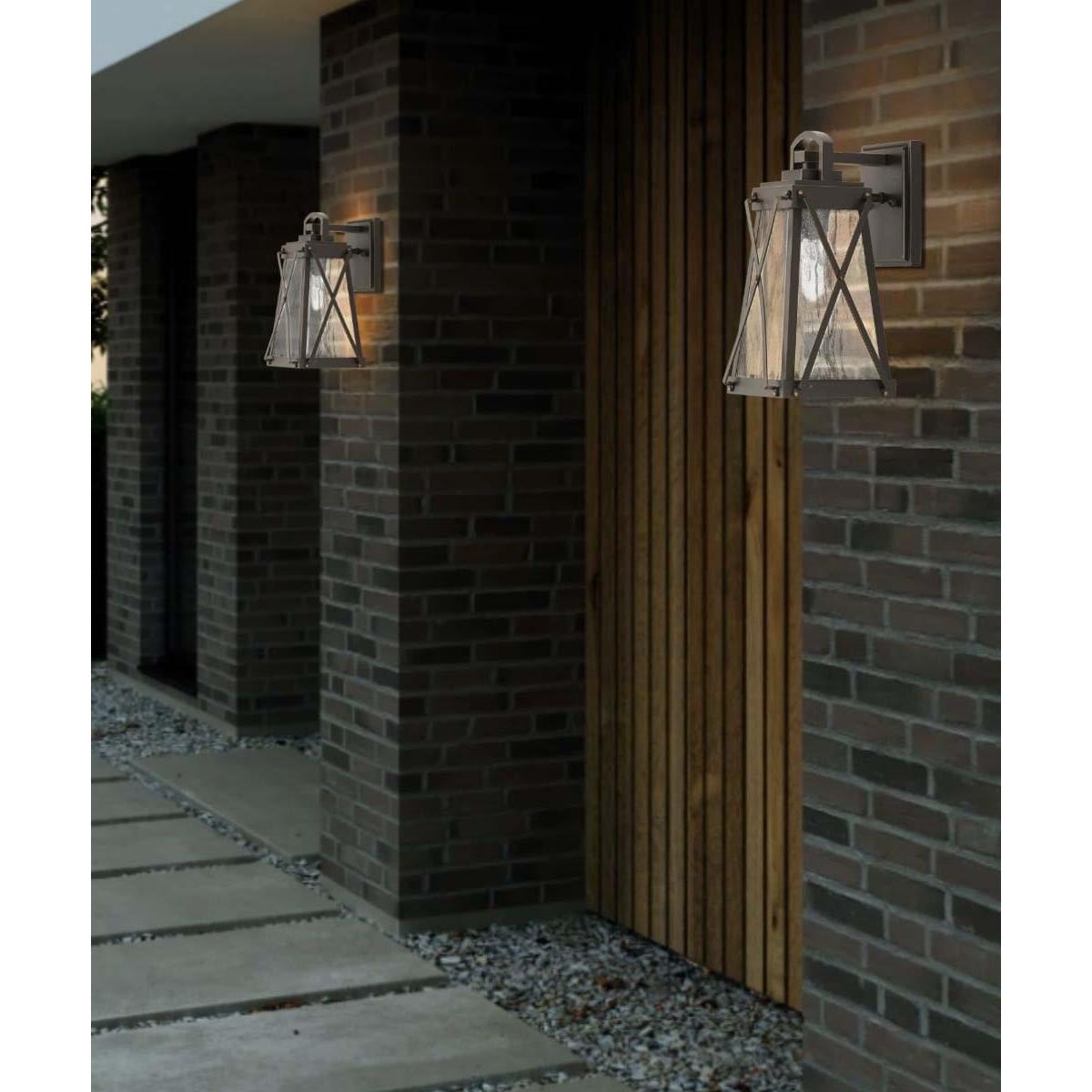 Creighton 1-Light 12"h Small Outdoor Wall-Lantern  Antique Bronze Finish by Progress