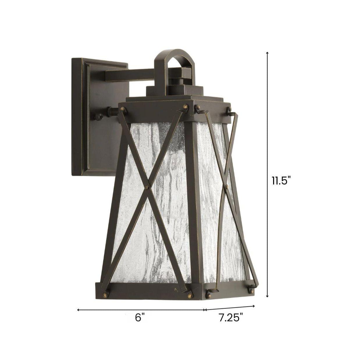 Creighton 1-Light 12"h Small Outdoor Wall-Lantern  Antique Bronze Finish by Progress