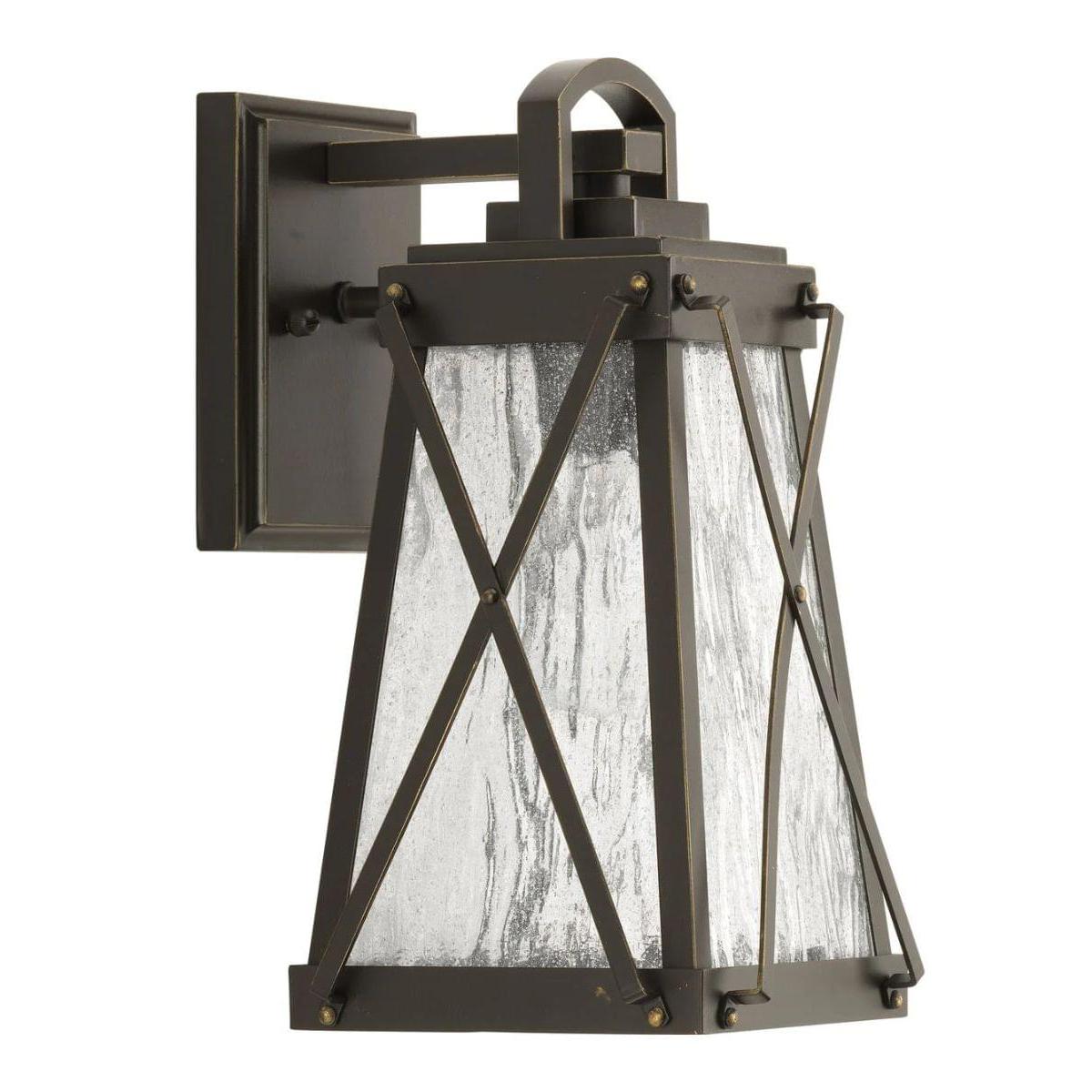 Creighton 1-Light 12"h Small Outdoor Wall-Lantern  Antique Bronze Finish by Progress