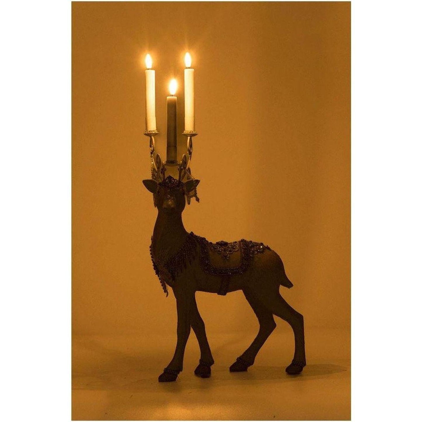 Crystal Christmas Standing Deer Candleholder