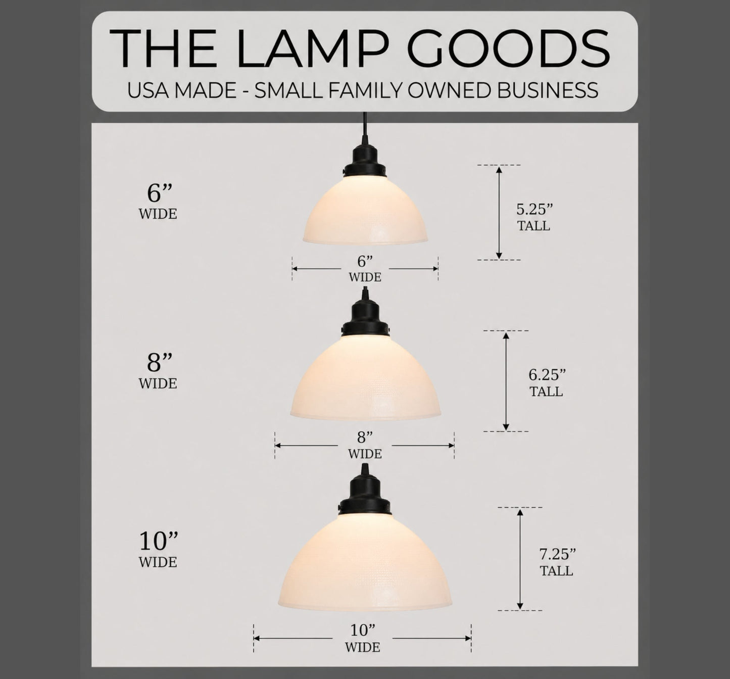 Authentic Antique Milk Glass Pendant Light | 6", 8" and 10"