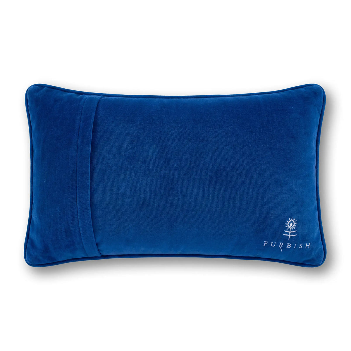 a blue pillow with a pocket