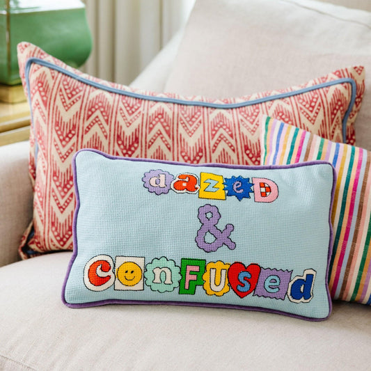 Dazed & Confused Needlepoint Pillow