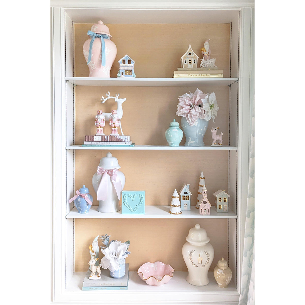 Deck the Halls Ginger Jars in French Blue