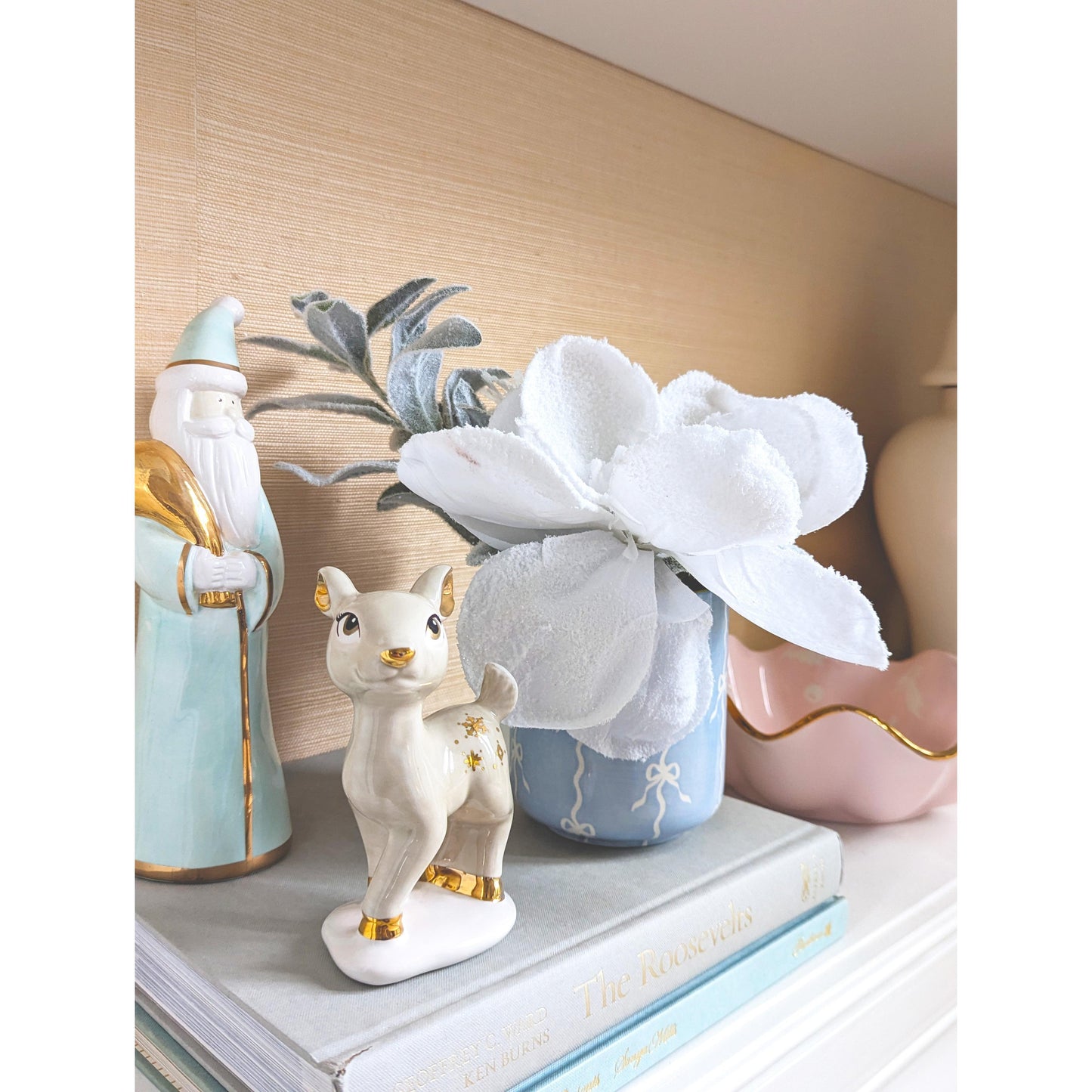 Deck the Halls Ginger Jars in French Blue