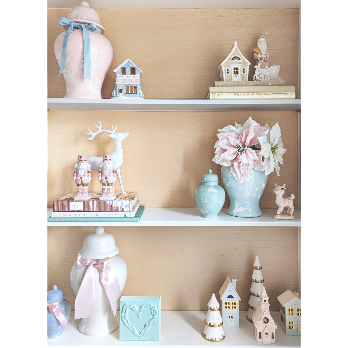 Deck the Halls Ginger Jars in Sand