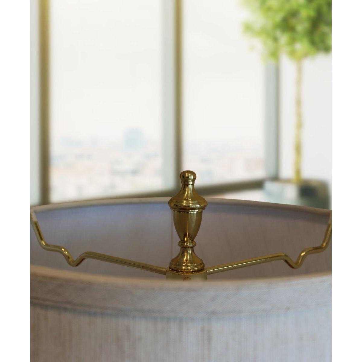 Decorative Spire Lamp Finial Polished Brass, 2.3"h