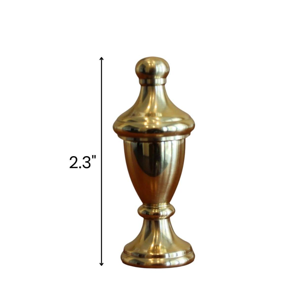 Decorative Spire Lamp Finial Polished Brass, 2.3"h
