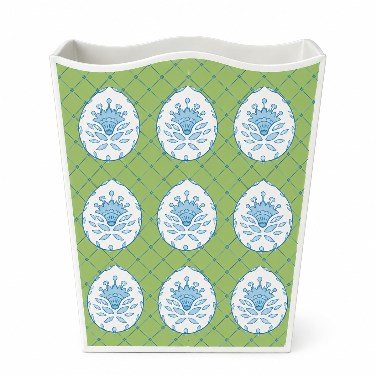Green Meadow Crest Wastepaper Basket & Tissue (2 Options)