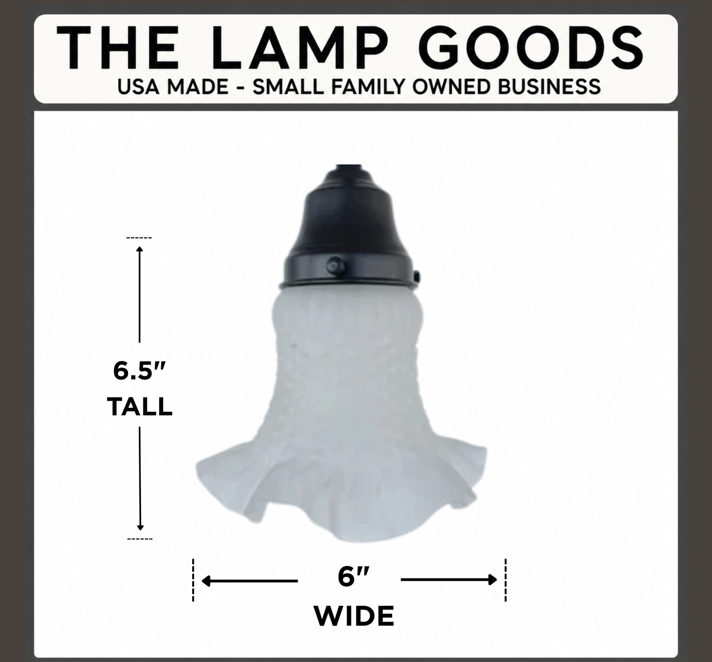 Delicate HOBNAIL RUFFLE 1950's Antique Frosted Glass Pendant
