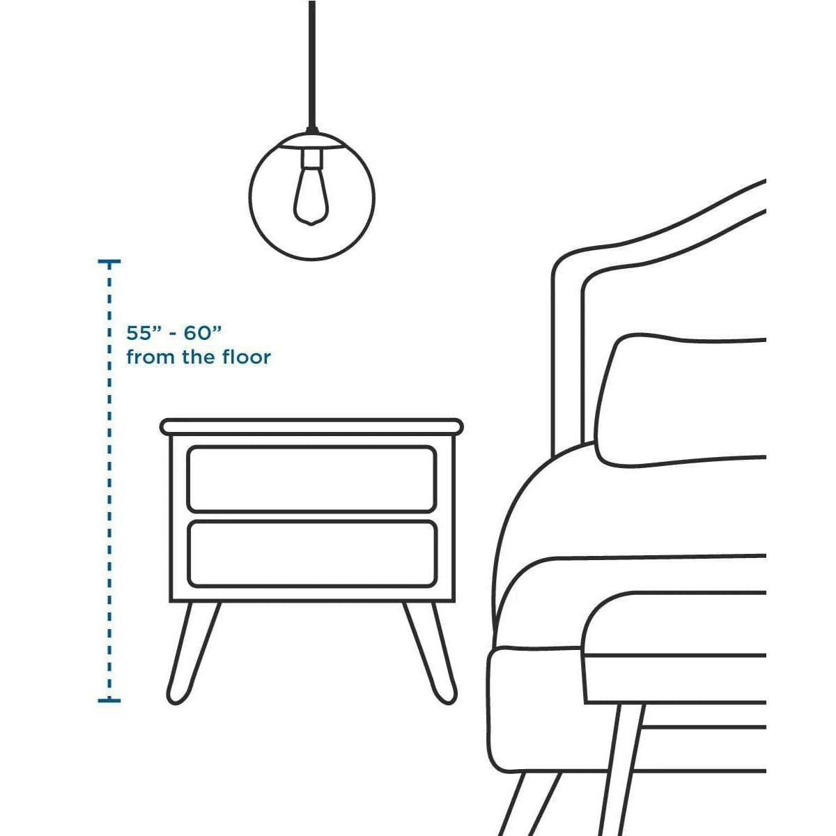 a drawing of a bedroom