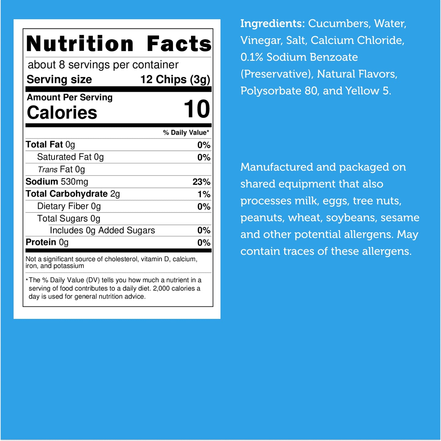 Freeze Dried Dill Pickle Chips (Less Salty)