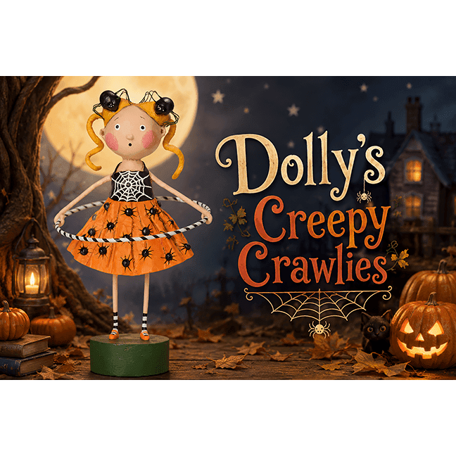 Dolly's Creepy Crawlies Halloween Figurine by Lori Mitchell