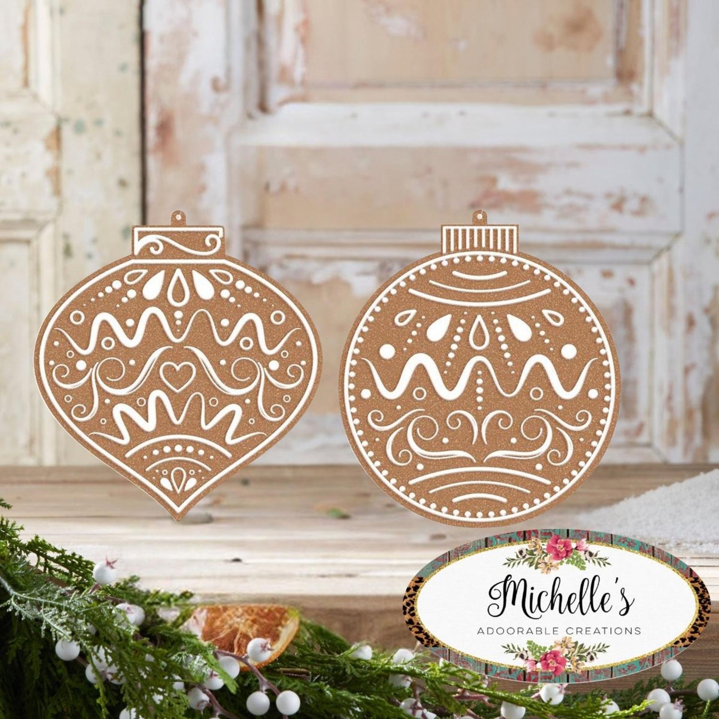 Double Sided Gingerbread Ornament (Asst 2)