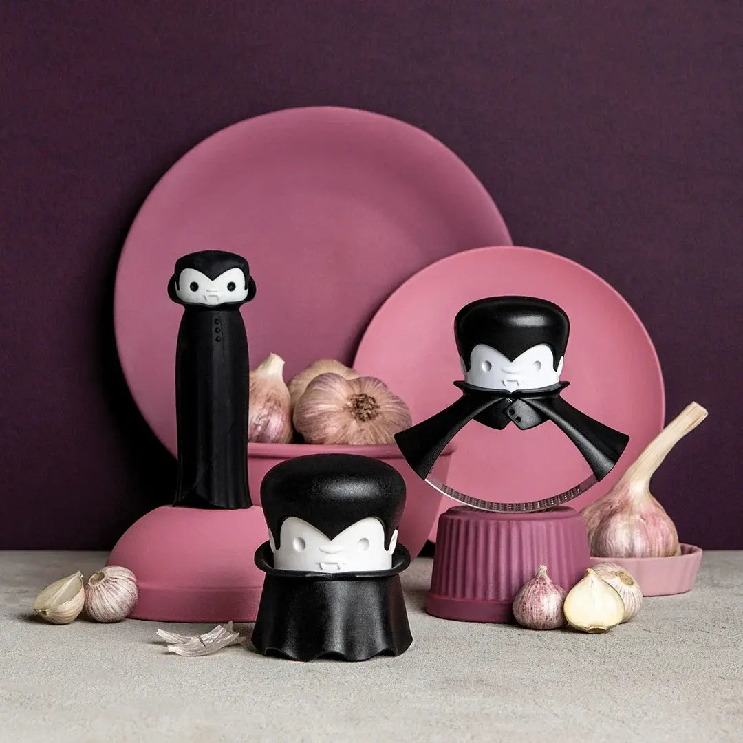 a group of black and white objects