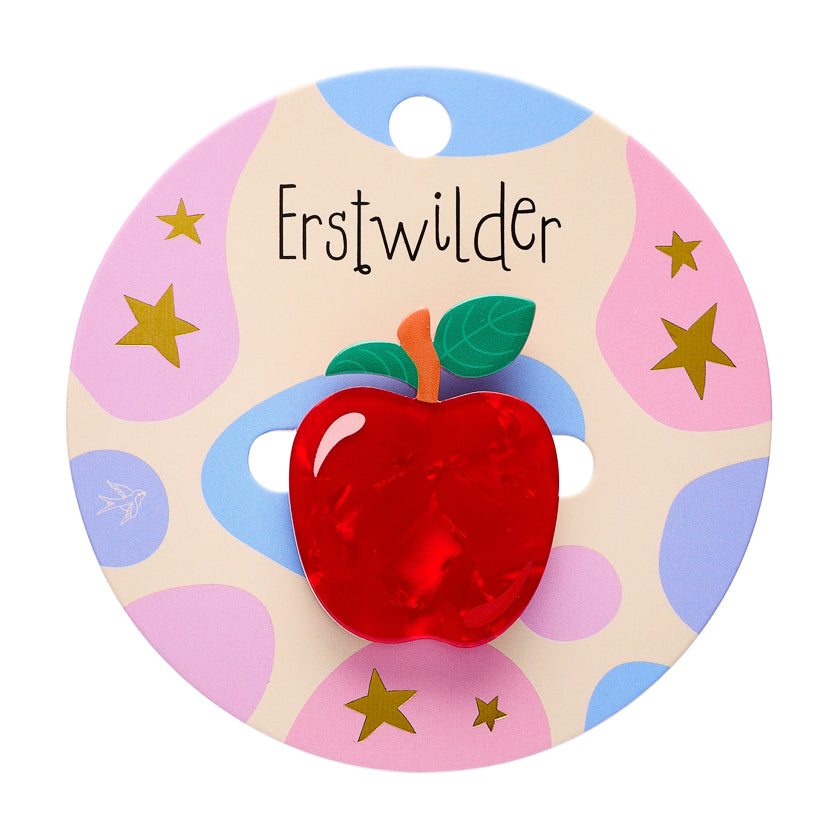 Apple Simplified Mini Brooch by Erstwilder