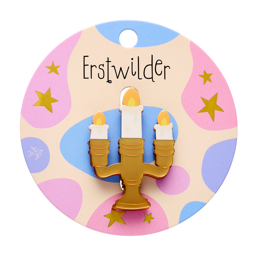 Candelabra Simplified Mini Brooch by Erstwilder