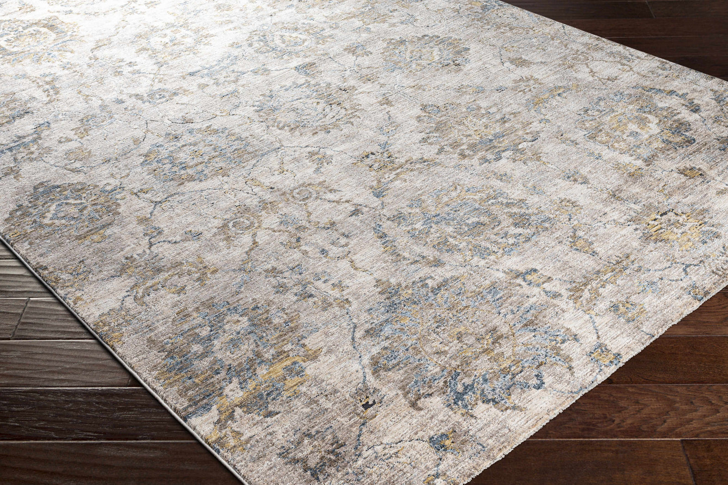 Morinville Teal Floral Rug