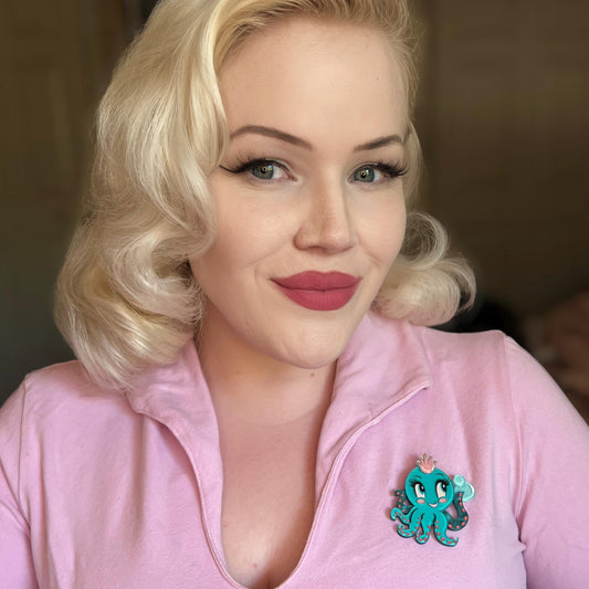 Olivia the Octo Cutie Brooch by Miss Fluff x Lipstick & Chrome