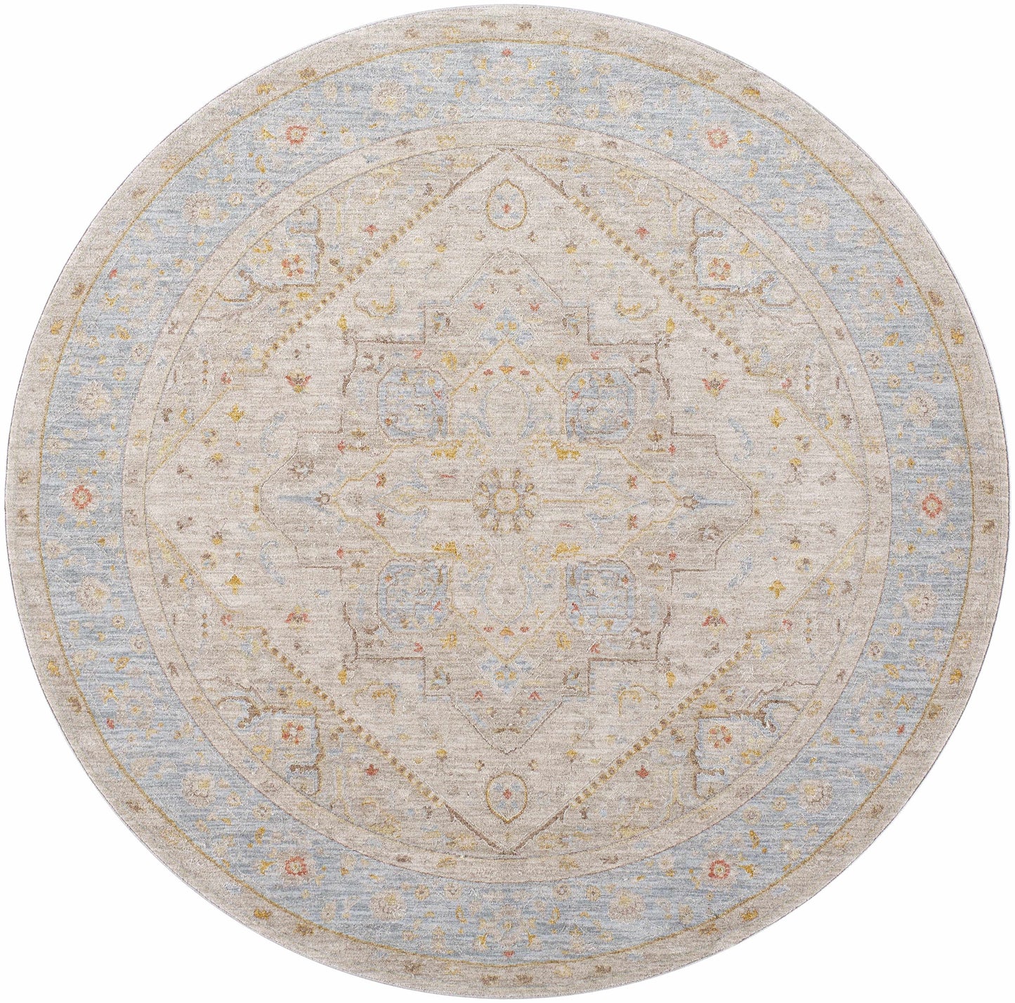 Ehan Cream Thick Luxe Oushak Rug