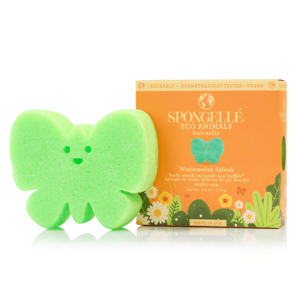 a sponge in the shape of a butterfly